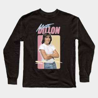 Matt Dillon - Retro Aesthetic Design Long Sleeve T-Shirt